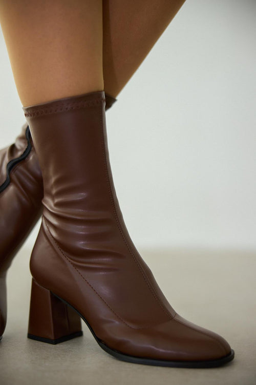 Bottes TDEN en extensible - Marron
