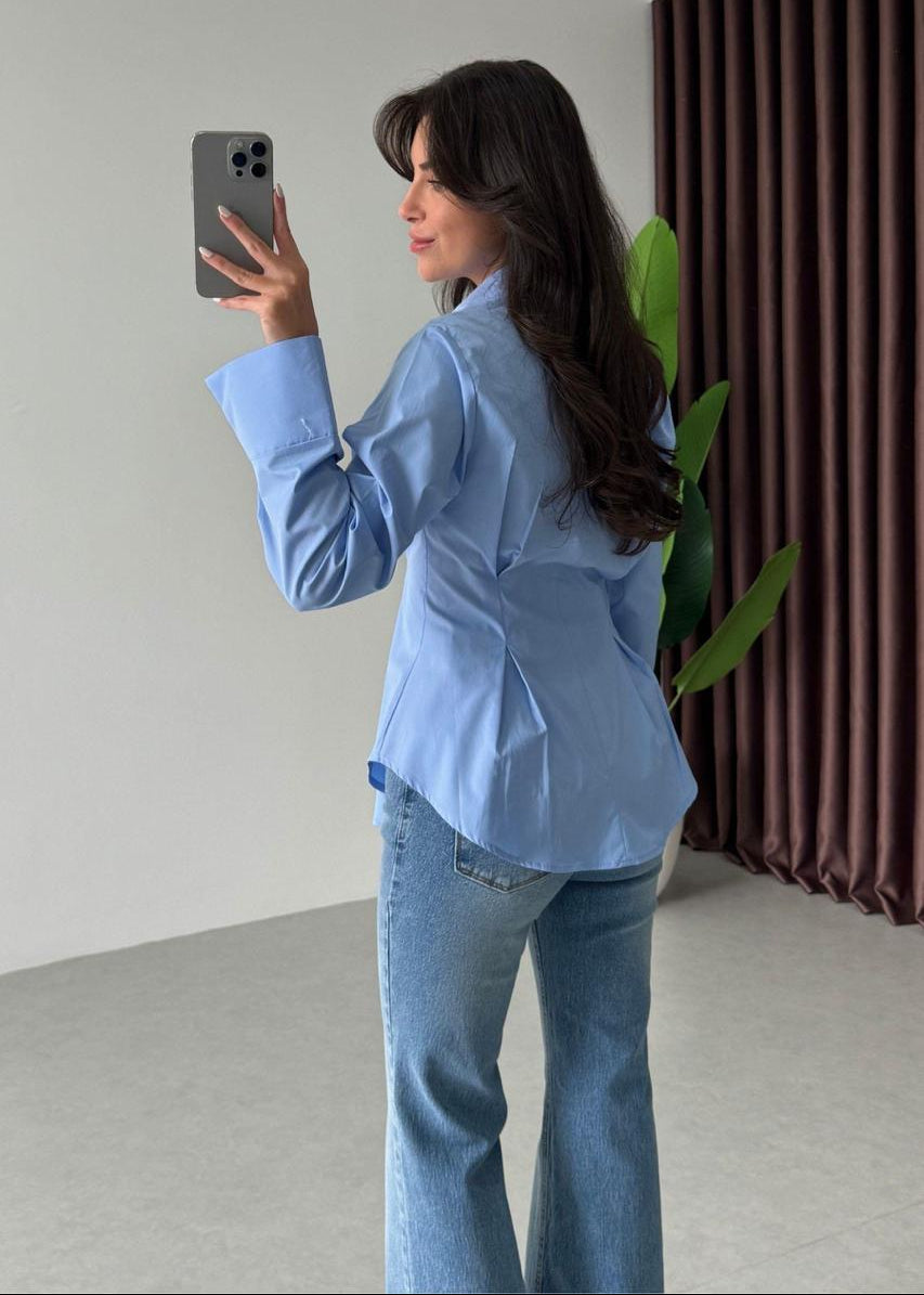 Blouse GROV en coton - Bleu ciel