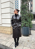 Manteau KNGMAR en similicuir - Marron foncé