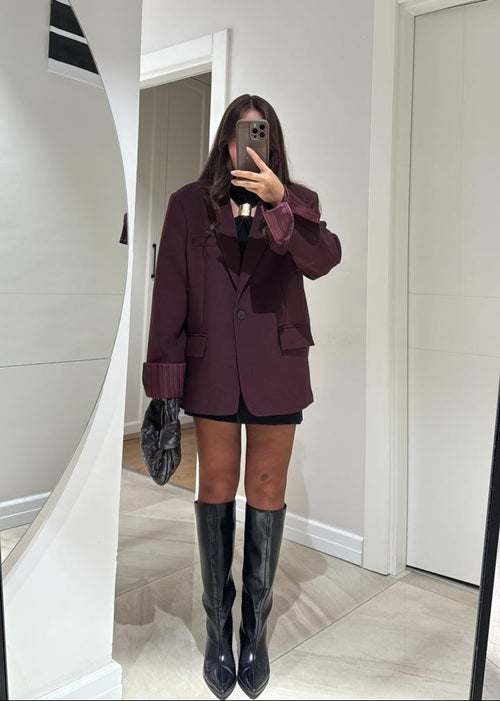 Blazer ÅLDER en tissu - Bordeaux