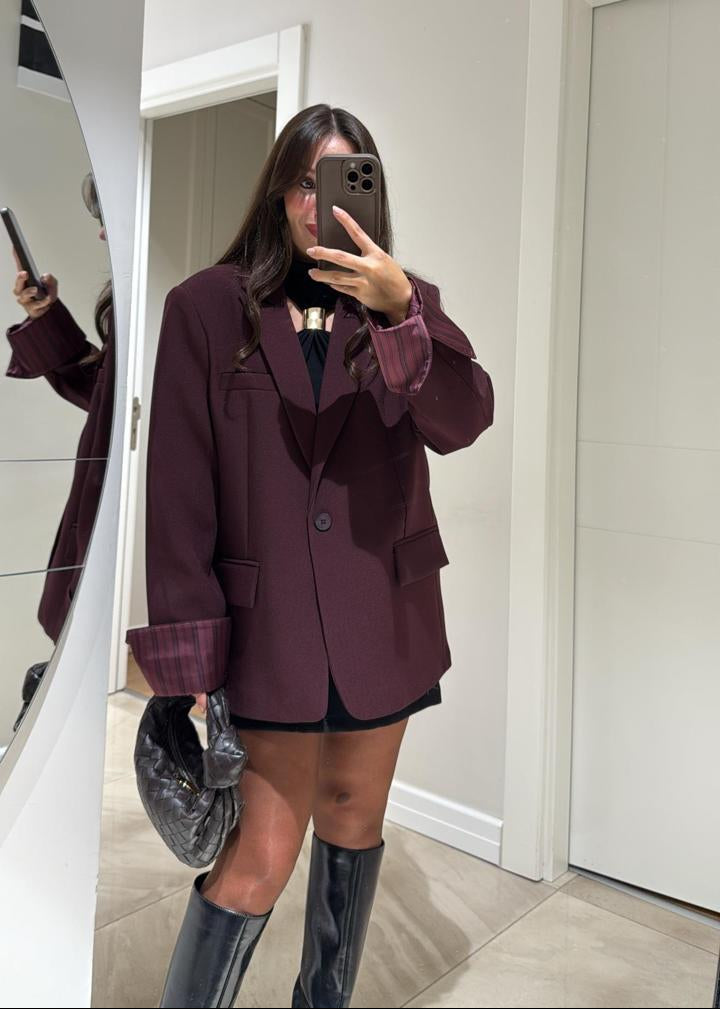Blazer ÅLDER en tissu - Bordeaux