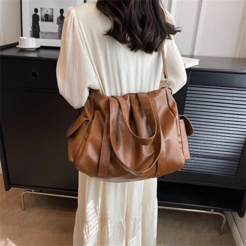 Sac à main bandoulière rétro de cours souple Naïma