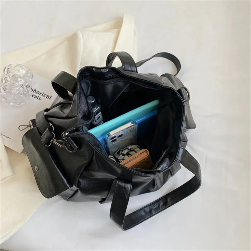 Sac à main bandoulière rétro de cours souple Naïma