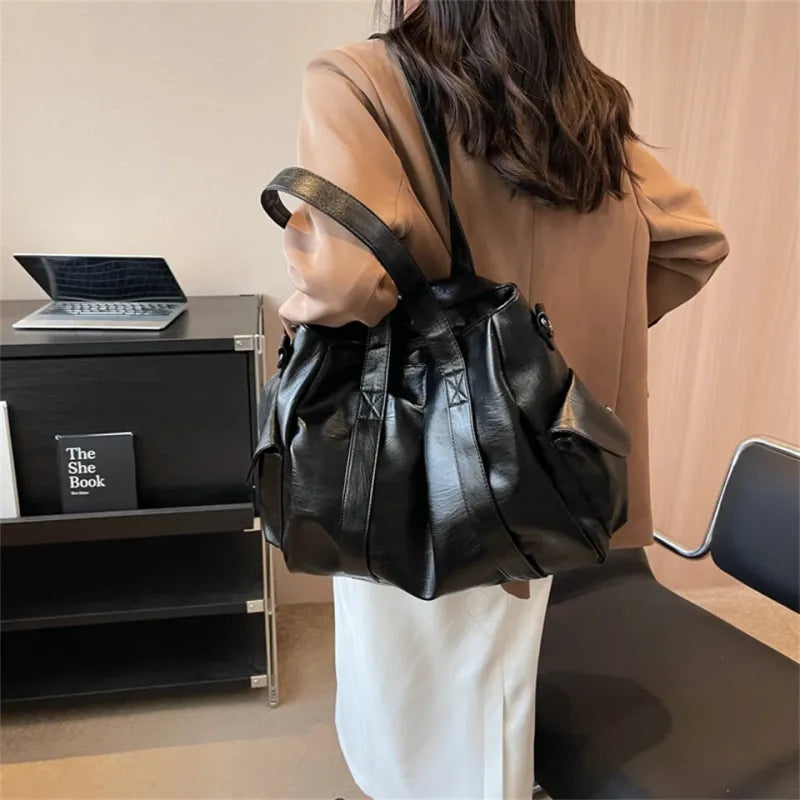 Sac à main bandoulière rétro de cours souple Naïma