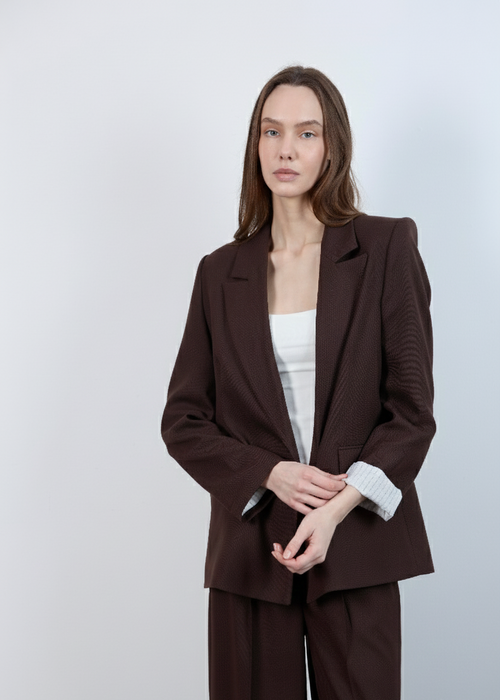 Blazer ENGVE en polyester - Marron chocolat