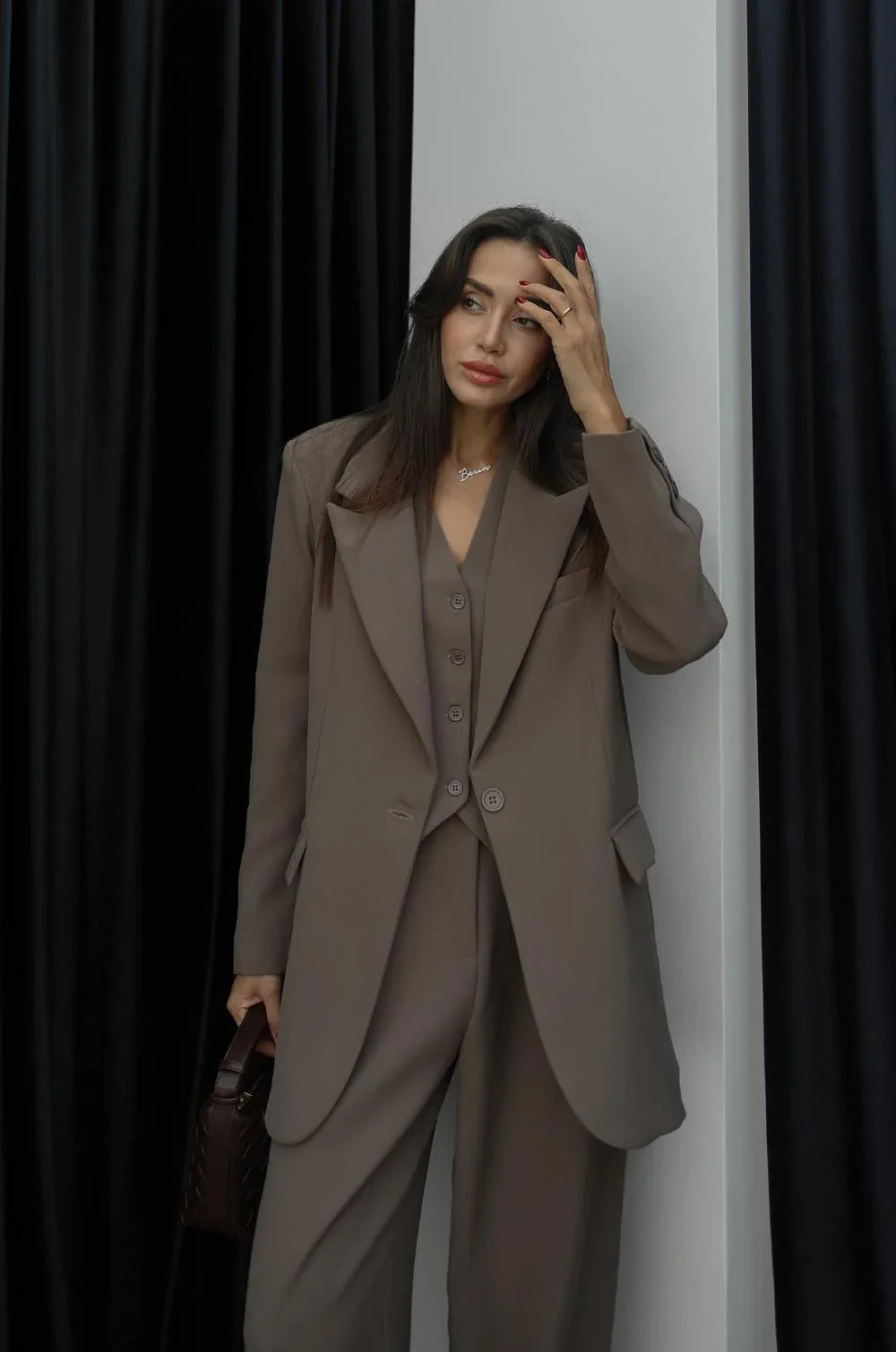 Ensemble Costume MINUT - Taupe