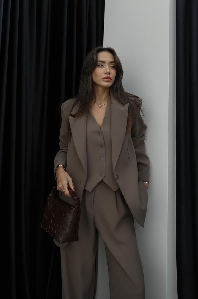 Ensemble Costume MINUT - Taupe