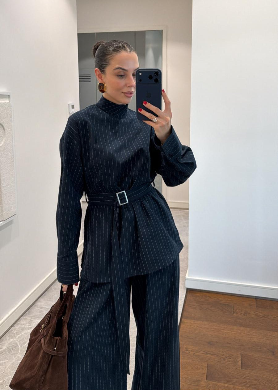 Ensemble Costume HORE en tissu - Bleu marine